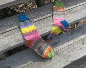 Hand Knit Socks Happy Sparkle