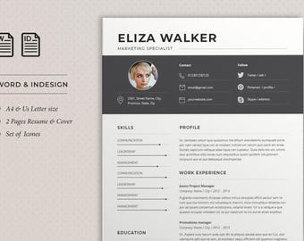 Clean Resume Template Google Docs, Word & Pages, Minimalist Executive Resume, Simple Modern Smooth Template, Minimal Resume Template 2024