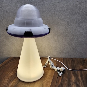 UFO Lamp: Retro-Futuristic Night Light (STL files) compatible with Bambu Lab LED