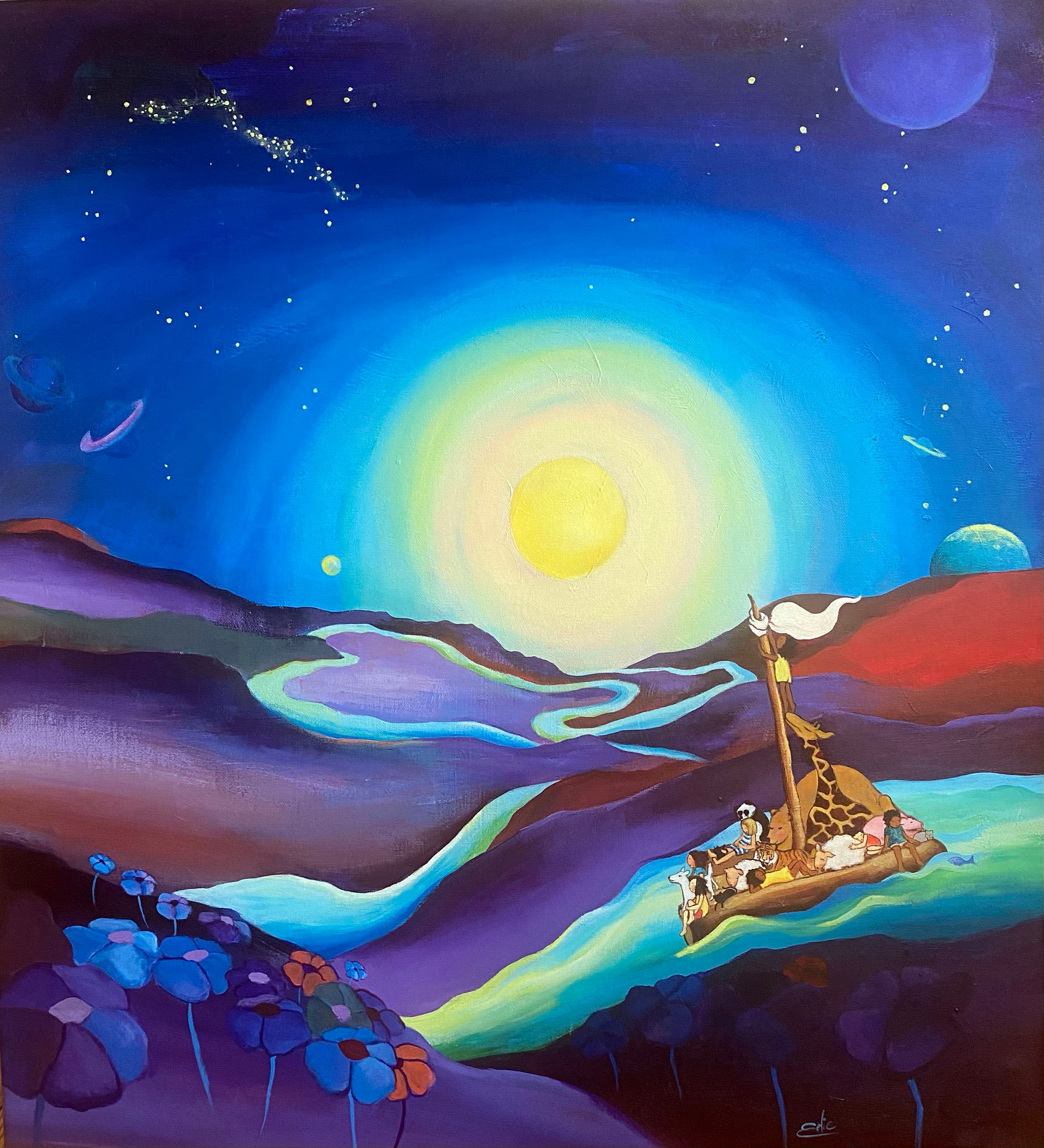 Original Painting for Magical Kids Room or Inner Child Love