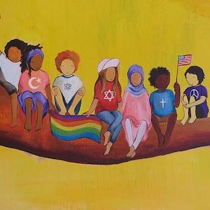 Classroom Wall Art For Schools Celebrate Diversity LGTBQ Colorful Kids Decor For Public Spaces image 2