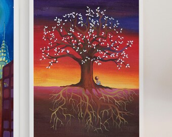 Art Poster for Kid's Room, Tree Wall Art