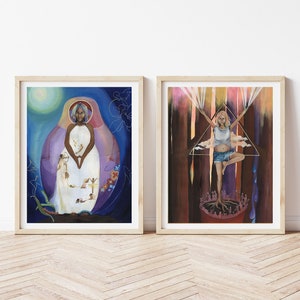 Transformation Art print, mindfulness and meditation art, spiritual art, goddess, womanhood, divine , Edie art print, image 5