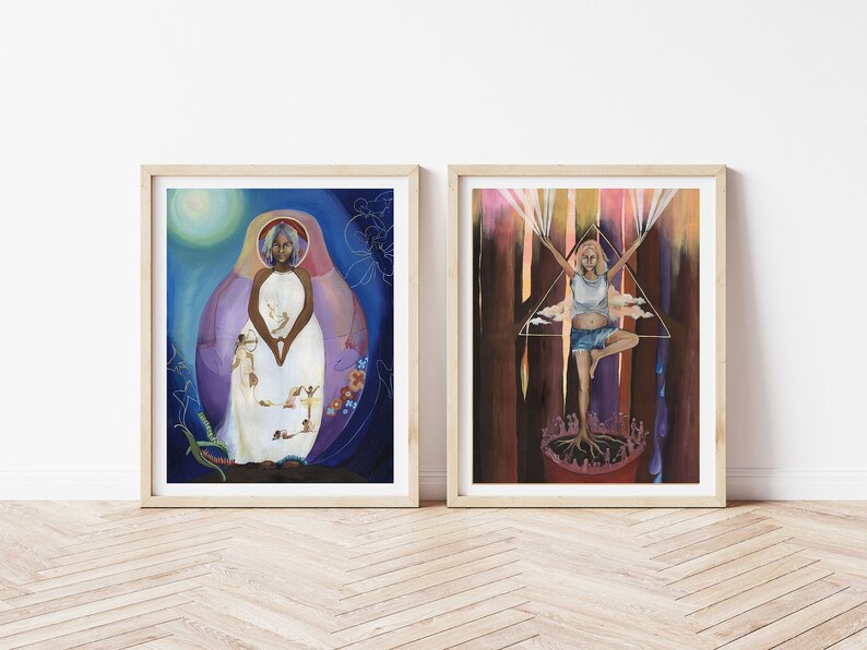 Transformation Art print, mindfulness and meditation art, spiritual art, goddess, womanhood, divine , Edie art print, image 5