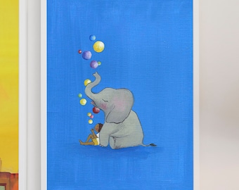 Elephant Poster Art for Kid's Room