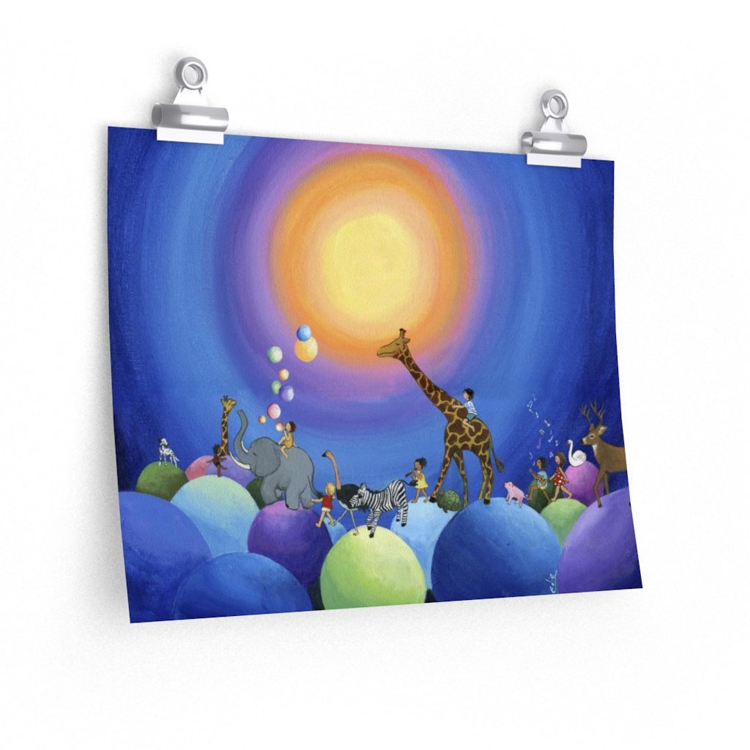 Blue Magic Art Poster, Wall Art for Nursery - Etsy