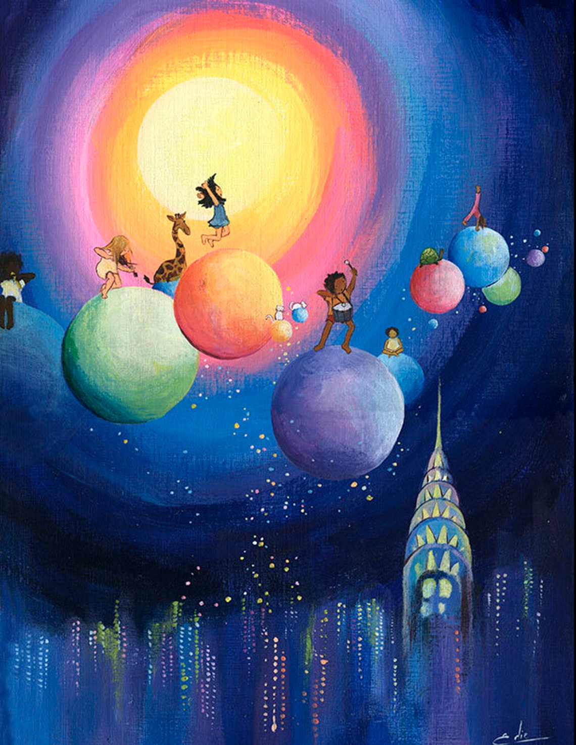 New York City Art Nursery Wall Art Happy Wall Art Kids Room Etsy