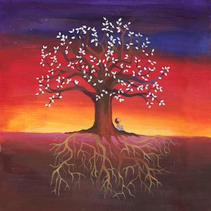 Roots Art Print, Tree art, Mindfulness Art, Kids wall decor, nursery decor, Blossom