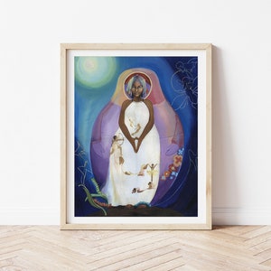 Transformation Art print, mindfulness and meditation art, spiritual art, goddess, womanhood, divine , Edie art print, image 4