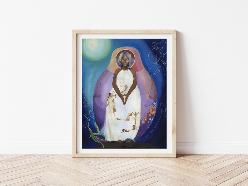 Transformation Art print, mindfulness and meditation art, spiritual art, goddess, womanhood, divine , Edie art print, image 4