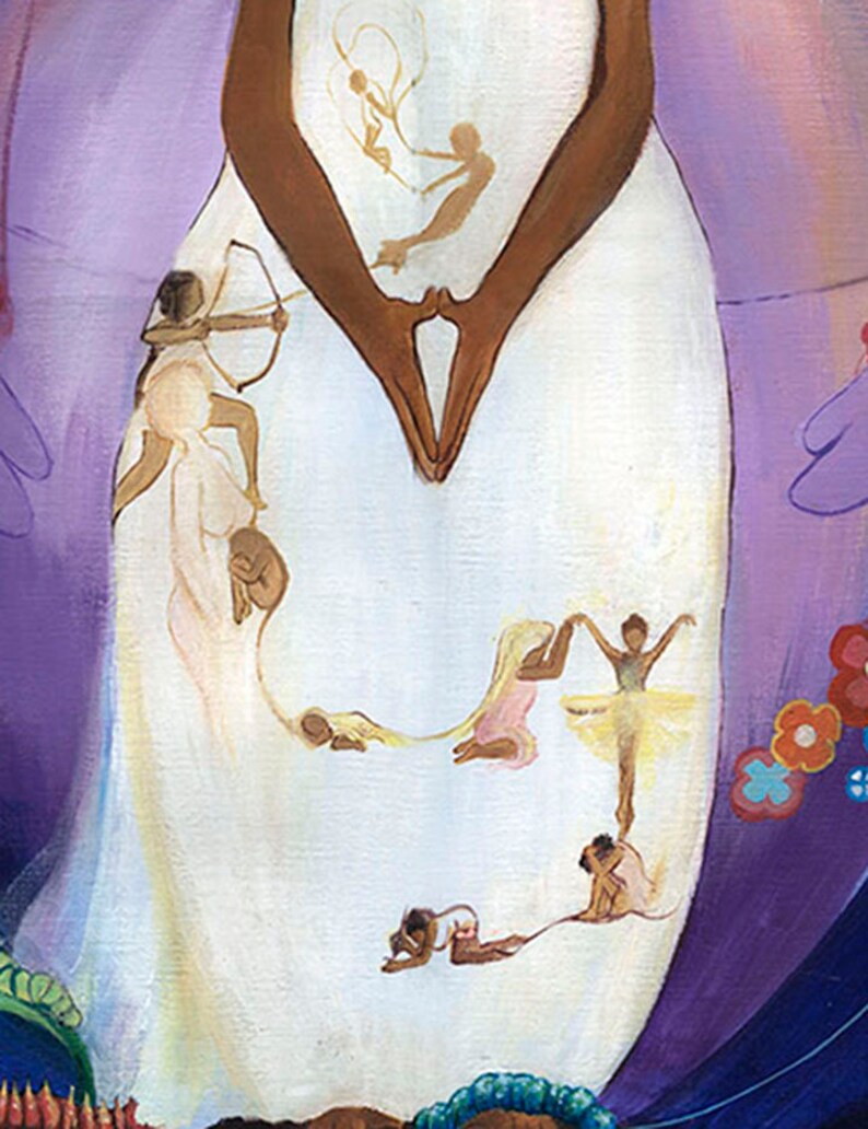 Transformation Art print, mindfulness and meditation art, spiritual art, goddess, womanhood, divine , Edie art print, image 3