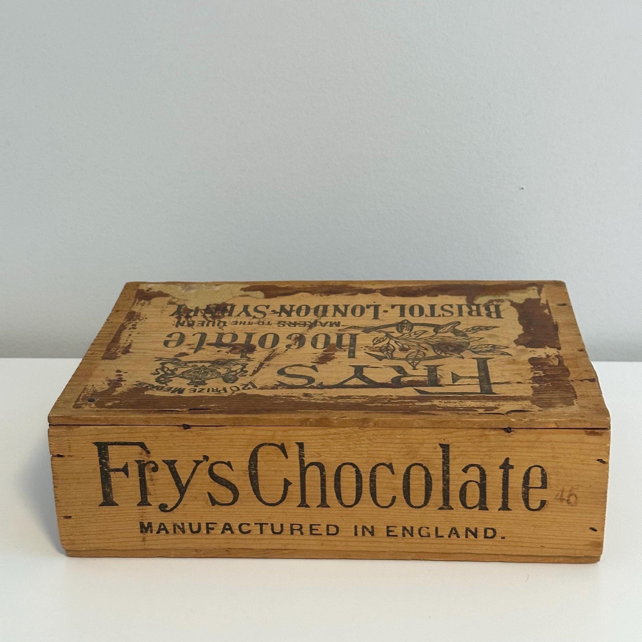 Antique FRY'S Chocolate Cream Advertising Pine Box - Etsy