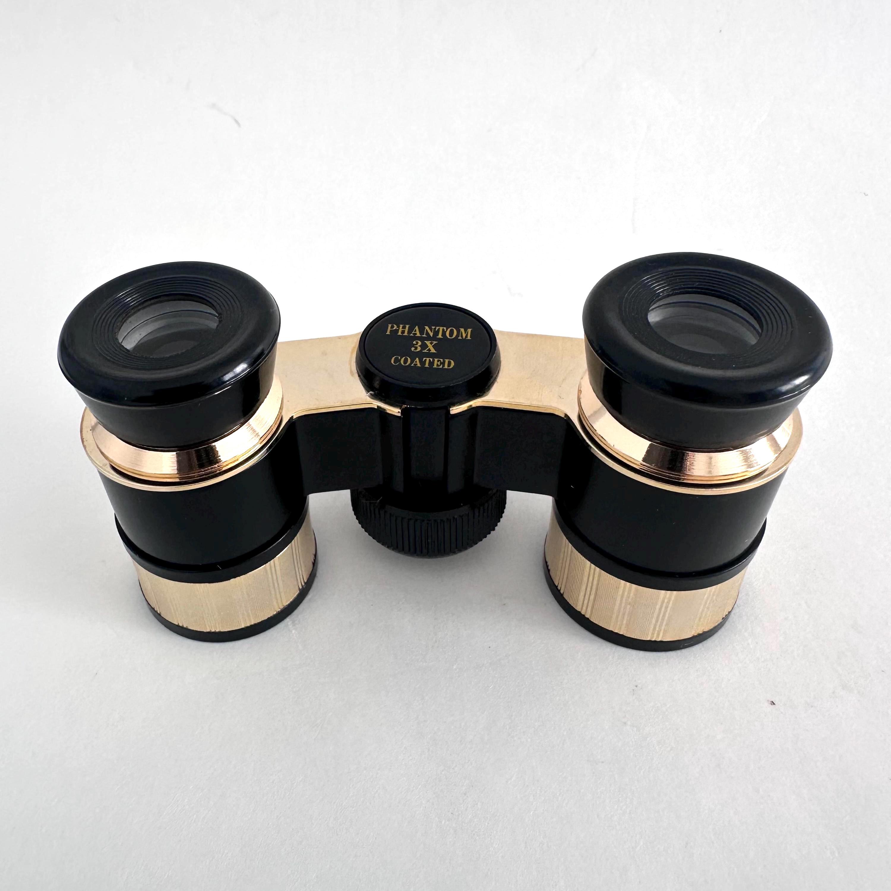 Vintage Phantom 3X Opera Glasses, Coated Lenses Compact Binoculars