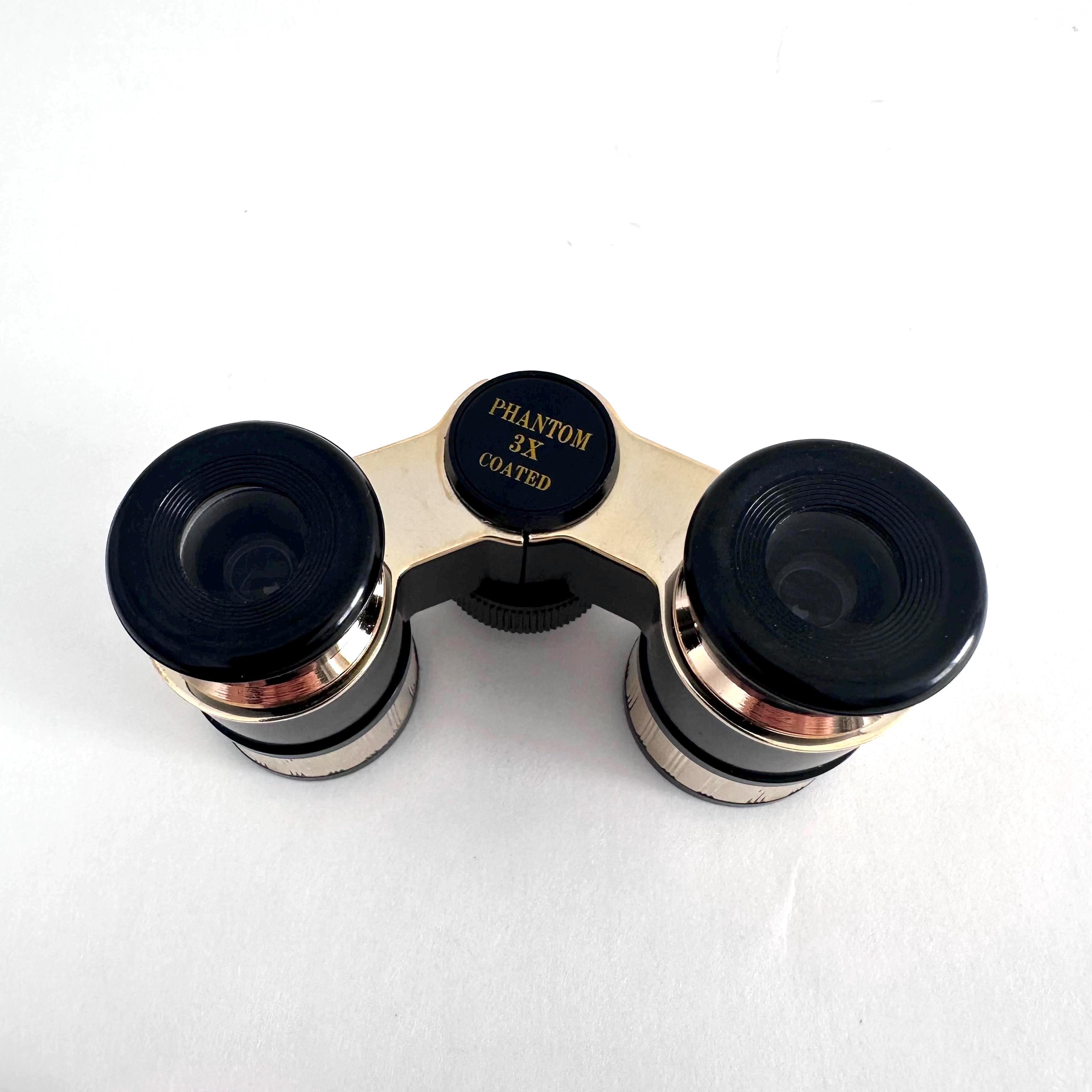 Vintage Phantom 3X Opera Glasses, Coated Lenses Compact Binoculars