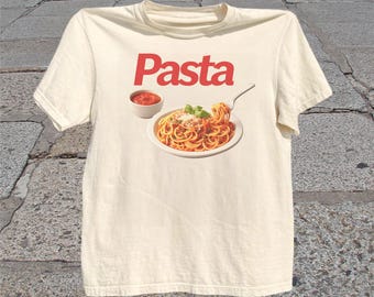 Pasta T-Shirt: Retro Spaghetti Graphic Tee, Italian Food Shirt, Pasta Lover Gift