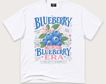 Blueberry Shirt, Cottagecore Fruit Graphic Tee, Blueberry Lover Gift, Farmers Market Summer T-Shirt