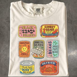 Canned Beans T-Shirt: Retro Foodie Graphic Tee