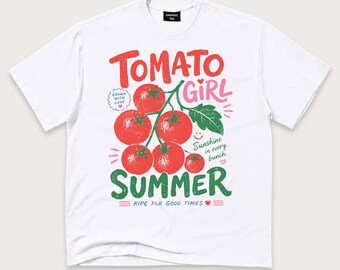 Tomato Girl Summer Shirt, Cute Garden Graphic Tee, Gardener Foodie Gift