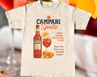 Campari Spritz Shirt: Vintage Italian Spritz Cocktail Tee, Signature Drink Graphic