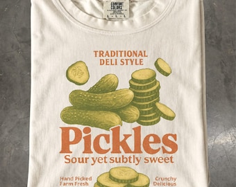Retro Pickle Produce Label T-Shirt