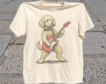 Goldendoodle T-Shirt: Retro Dog Lover Music Tee