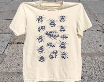 Bumble Bee T-Shirt: Vintage Garden Pollinator Graphic Tee