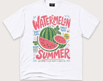 Watermelon Summer Shirt, Cute Fruit Graphic Tee, Picnic Beach Vacation Gift