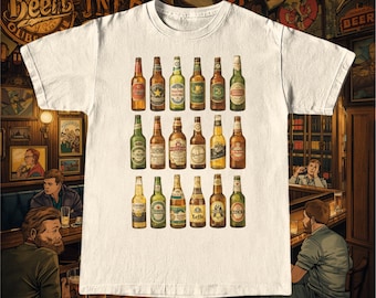 Vintage Beer Bottles Shirt | Retro Brewery T-Shirt | Unisex Graphic Tee