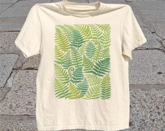 Fern T-Shirt: Botanical Cottagecore Fern Leaf Graphic Tee, Forestcore Shirt, Plant Lover Gift