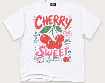 Cherry Sweet Shirt, Cute Fruit Graphic Tee, Summer Cherry Lover Gift