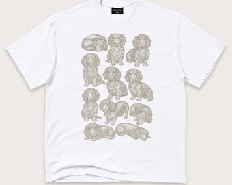 Dachshund T-Shirt: Vintage Doxie Sausage Dog Graphic Tee