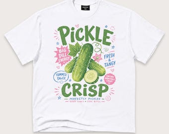 Pickle Crisp Shirt, Funny Pickle Graphic Tee, Dill Lover Foodie Gift
