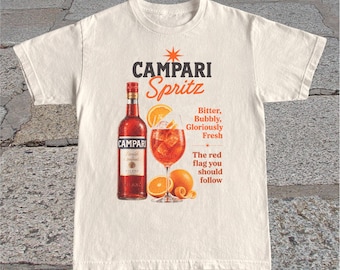 Campari Spritz Shirt: Vintage Italian Spritz Cocktail Tee, Signature Drink Graphic