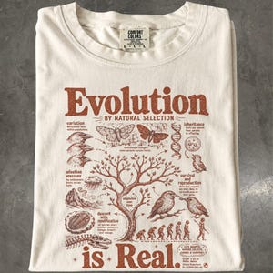 Evolution T-Shirt: Vintage Natural Selection Graphic Tee, Biology Teacher Shirt, Science Lover Gift
