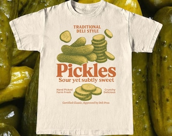 Retro Pickle Produce Label T-Shirt