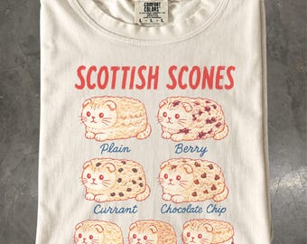 Scottish Fold Cat Shirt, Scone Cat Tee, Funny Cat Lover Gift