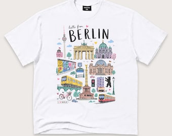 Berlin Germany T-Shirt: Retro Travel Graphic Tee, Brandenburg Wall Shirt, German Souvenir Gift