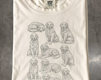 Golden Retriever Shirt, Vintage Dog Tee, Golden Retriever Gift, Dog Lover T-Shirt