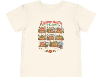 Christmas Markets of Europe Toddler Tee | Holiday Market Illustration