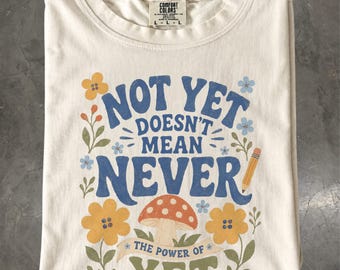 Retro Growth Mindset Teacher T-Shirt, Floral Mushroom Motivational Classroom Tee