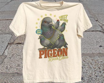 Funny Pigeon T-Shirt: Retro Rock Dove Bird Lover Graphic Tee