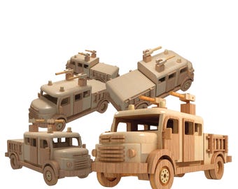 Plans and templates, wooden toy Mercedes Benz 1973 Fire Truck, Instant PDF Download