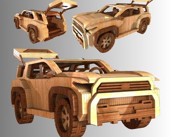 Toyota 4Runner 4x4 Digital Files - DXF, AI, PDF CNC - Instant Download Wooden Car