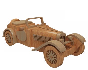 Plans and templates, HRG-Sport 1948 wooden toy, Instant PDF download