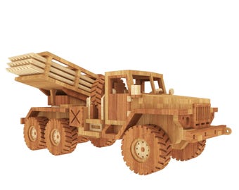 BM 21 GRAD Combat Vehicle, Wooden Missile Launcher - Digital Pattern, Instant PDF Download