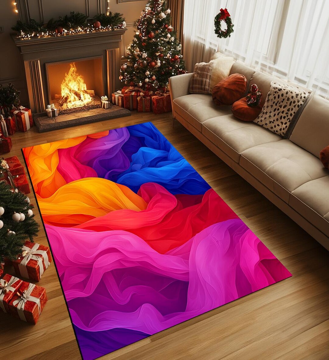 Bright Colour Rug Bright Color Rug, Versatile Rug, Trendy Rug, Colorful Modern Rug ...