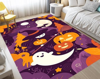 Tapijt met grappige print, halloweentapijt, bohotapijt, mooi salontapijt, balkontapijt, keukenloper, antisliptapijt, woonkamertapijt, RB-354