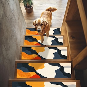 Edging stair protectors, Classic stair rug, Vanity stairway rug, Carpet stair treads, Contemporary rug, Skid resistant rug, Cozy rug, RB-310