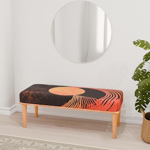 Coffee table bench, Bohemian bench, Modern home decoration, Ottoman bench, Premium bench, Farmhouse bench, Wooden bench, RB bench S-01