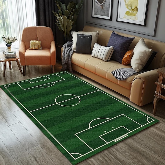 Balcony rug, Special event rug, Soccer field rug, Birthday gift rug, Contemporary rug, Stain resistant rug, Synthetic back rug, RB-1547